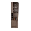 Kumasinova 71" Tall Corner Cabinet with Stemware Rack,8-Hole Bar Cabinet with 2 Doors,Modern Beverage Storage Cabinet for Dining Room - 4 of 4