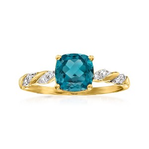 Ross-Simons 1.70 Carat London Blue Topaz Ring in 14kt Yellow Gold - 1 of 4
