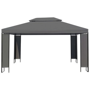 vidaXL Spacious Steel & Fabric Canopy Gazebo in Anthracite and Black - 157.5"x118.1"x107.5" with Vented Roof for Optimum Air Circulation - 1 of 4