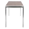 XIYUYEU Dining Table Contemporary Counter Table in Brushed Stainless Steel and Walnut Wood - 3 of 3