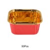 Unique Bargains Square Shape Disposable Baking Cups Aluminum Foil 3.35"x3.35"x1.38" 50 Pcs - 4 of 4