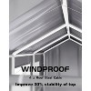 20'x13'x11' heavy-duty windproof carport with 20 GA reinforced poles and 14 mil PE canopy; fits full-sized pickup trucks and bass boats. Gray. - 4 of 4