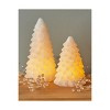 TAG Snowy Pine Tree LED Flameless Candle - Small Sculpted Christmas Decor, White Paraffin Wax, 6.5" H x 4" L x 4" W - 2 of 3