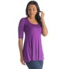 Womens Elbow Sleeve Swing Tunic Top - 24seven Comfort Apparel™ - 2 of 4
