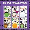 Joyfy 36Pcs Halloween Craft Stickers, Make a Face Stickers Kids Halloween Party Favor DIY Craft Supplies, Classroom Activities Supplies - 4 of 4