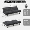 Vipbear 70 In Convertible Futon Sofa Bed,Armless Memory Foam Futon Sleeper Sofa Detachable Loveseat Comfy Couch Bed for Small Compact Living Spaces - 2 of 4