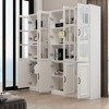 FUFU&GAGA  Large Storage Cabinet Organiser with Glass Door Display Cabinet Bookshelf - 3 of 4