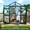 AMERLIFE Polycarbonate Greenhouse, Aluminum Frame with Vents, Rain Gutter - 2 of 4