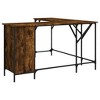 vidaXL Desk Smoked Oak 55.5 in.x55.5 in.x29.5 in. Engineered Wood - 2 of 4