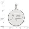 Black Bow Jewelry 10k White Gold Purdue Boilermakers NCAA Extra Large Pendant - 2 of 3