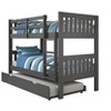 Donco Kids Austin Twin Over Twin Dark Grey Mission Bunk Bed with Twin Trundle, Dark Grey Finish - 4 of 4