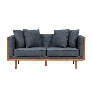 Christopher Knight Home Borah Tufted Loveseat with Accent Pillows - 1 of 4