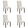 ACEPANO Set of 4 Modern Wooden Dining Chairs with Back For Dining Room-Beige - 3 of 4