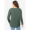 Woman Within Plus Size Washed Thermal V-Neck Tee - 3 of 4