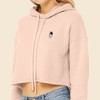 Dalix Astronaut Embroidered Fleece Cropped Hoodie Cold Fall Winter Women - 4 of 4