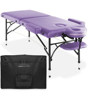 Saloniture Professional Portable Lightweight Bi-Fold Massage Table with Aluminum Legs - 1 of 4