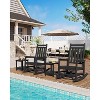 Outdoor Adirondack Rocking Chair - All-Weather HDPE Fire Pit Chair with Wide Backrest, 380LB Capacity - Patio, Garden, Backyard & Lawn - 2 of 4