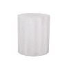 CAVINAS Modern Lightweight Concrete Patio Table,15.5" Outdoor Side Table with Fluted Design,Patio End Table for Garden,Patio,Antique White - 2 of 4
