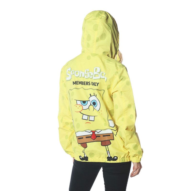 Members Only - Women's Spongebob Windbreaker Oversized Jacket, 4 of 8