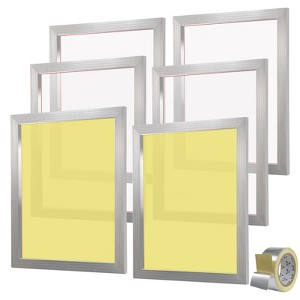 VEVOR Screen Printing Kit, 6 Pieces Aluminum Silk Screen Printing Frames, 20x24inch,with 110 Count Mesh, High Tension Nylon Mesh and Sealing Tape,Gray - 1 of 4