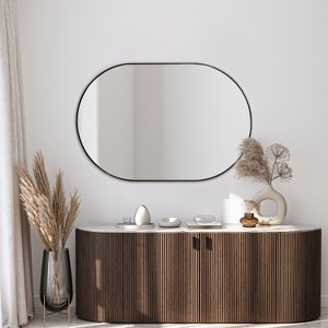 JONATHAN Y Milly Medium Oval Metal Framed Wall Mirror - 1 of 4