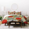 Deny Designs King Viviana Gonzalez Retro kitsch Duvet Cover and Pillow Sham Red - 3 of 4