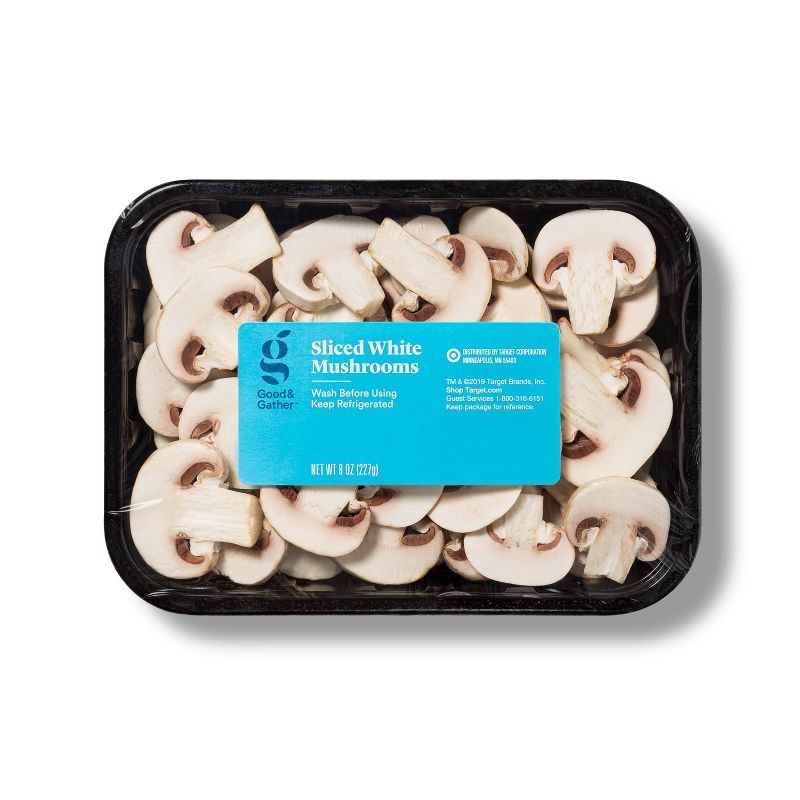 Sliced White Mushrooms - 8oz - Good &#38; Gather&#8482;, 1 of 8