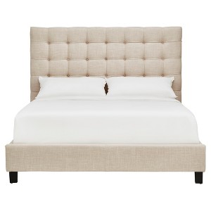 Ascott Hill Button Tufted Bed - Full - Oatmeal - Inspire Q