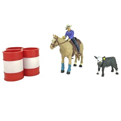 Big Country Toys 1/20 All Around Cowgirl Roping and Barrel Set 411