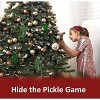4E’s Novelty Blown Glass Pickle Ornament for Christmas Tree - 1 Pc Sparkly Pre-Strung 4” Christmas Pickle Ornament, Ideal Christmas Pickle Decor - 4 of 4