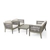 ONWITH 4-Pieces Acacia Wood Patio Furniture Set, Outdoor Furniture with Coffee Table - 4 of 4