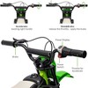 24V Kids Ride-On Motorcycle, Electric Off-Road Dirt Bike with 250W Motor, 13.6 MPH Speed, Chain Drive, Leather Seat, Disc Brake,Pneumatic Tires Green - 3 of 4