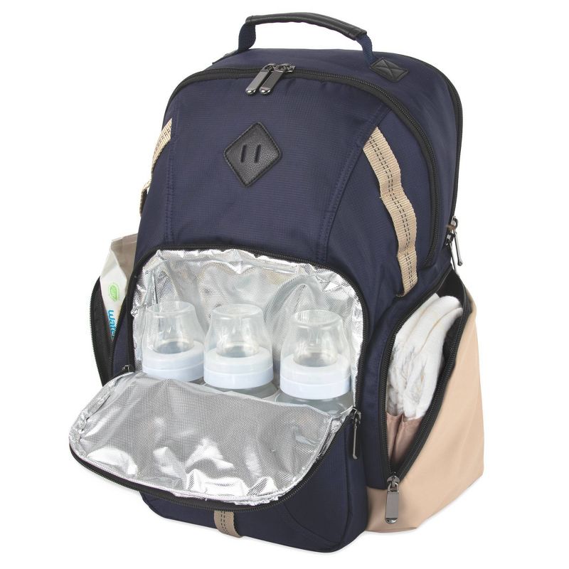 Baby Essentials Multi Compartment Backpack - Navy/Taupe, 2 of 14