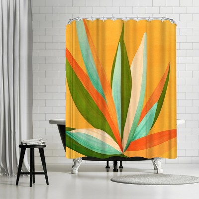 Americanflat Minimalist Agave Textured3 by Modern Tropical 71" x 74" Shower Curtain