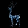 vidaXL 4ft Reindeer Christmas Decoration, Acrylic Christmas Outdoor Light with 140 LEDs, Xmas Deer Light Decor for Indoor Outdoor Use, Cold White - 4 of 4