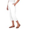 Alfred Dunner Womens Button Hem Denim Capri Pant - 3 of 4
