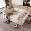 U-style Upholstered Modular Sofa with with Storage Space, USB Charge Ports, Sofa for Living Room Apartment - 2 of 4