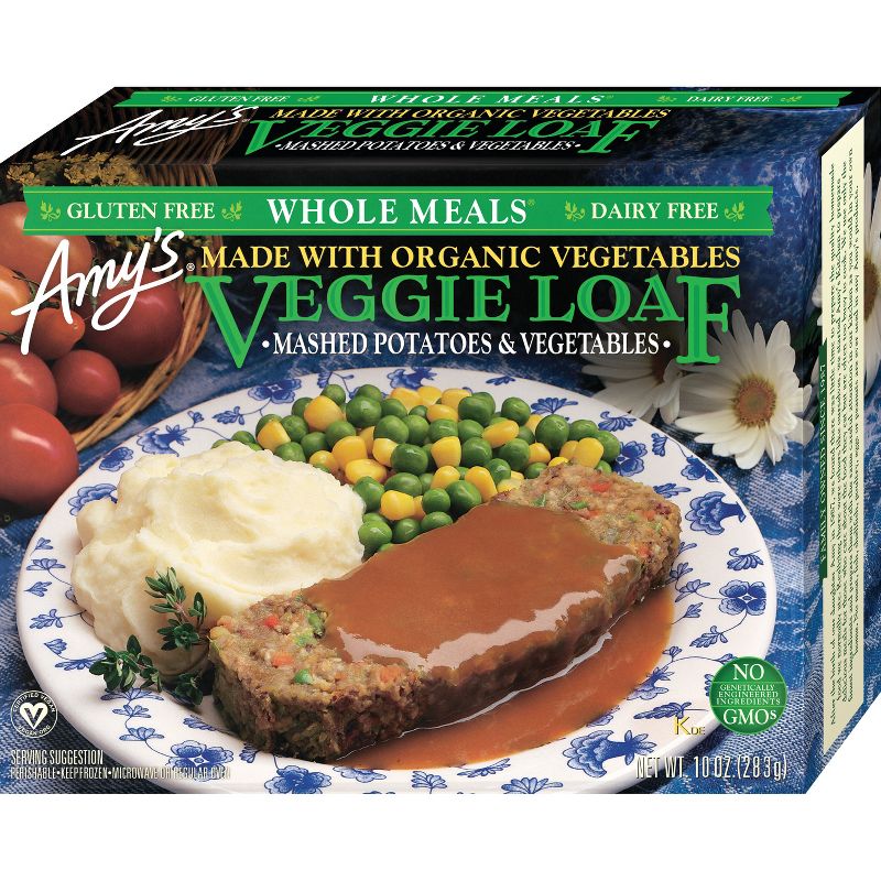 Amy&#39;s Vegan Gluten Free Frozen Organic Veggie Loaf &#38; Mashed Potatoes - 10oz, 1 of 6