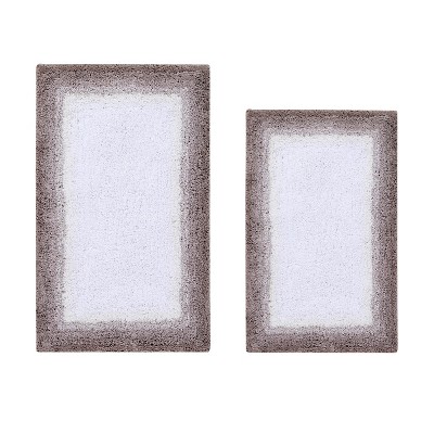 Torrent Collection 2 Piece 100% Soft Cotton Tufted Weave Bath Rug Set, Ombre Pattern, Super Soft & Absorbent, Machine Washable Bathroom Mats