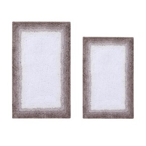 Torrent Collection 2 Piece 100% Soft Cotton Tufted Weave Bath Rug Set, Ombre Pattern, Super Soft & Absorbent, Machine Washable Bathroom Mats - 1 of 4