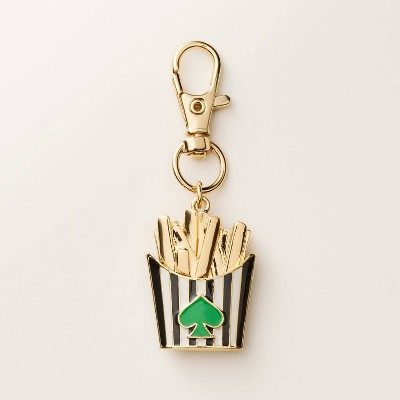 French Fry Bag Charm Keychain - kate spade new york x Target Gold/Black/Green