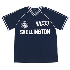 Disney Nightmare Before Christmas Jack Skellington Mesh Soccer Jersey Athletic V-neck Raglan T-Shirt Adult - 1 of 4