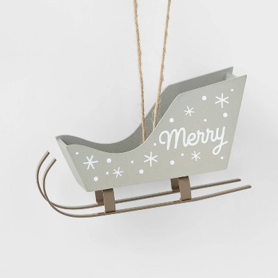 Merry Sled Christmas Tree Ornament - Wondershop™
