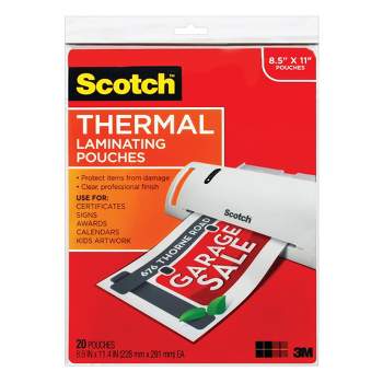 Scotch Thermal Laminating Pouches, 8.5x 11, Letter Size, 3 Mil Thick, 150  Count