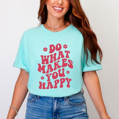Simply Sage Market Makes You Happy Flowers Garment Dyed Tee