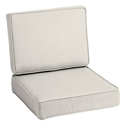 Sunbrella 2pc Outdoor Deep Seat Pillow And Cushion Set Silver Gray : Target