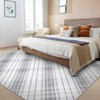 Geometric Machine Washable Rug with Rubber Backing for Living Room Lines Non-Slip Dining Room Rug Easy-Cleaning Floor Carpet for Bedroom Playroom - 3 of 4