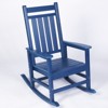 VisioGear Oversized Rocking Chair with Wood-Texture, Outdoor Rocking Chair for Adults, Porch Rocker for Lawn Garden, Navy Blue, 22.71"*35.15"*41.25" - 2 of 4