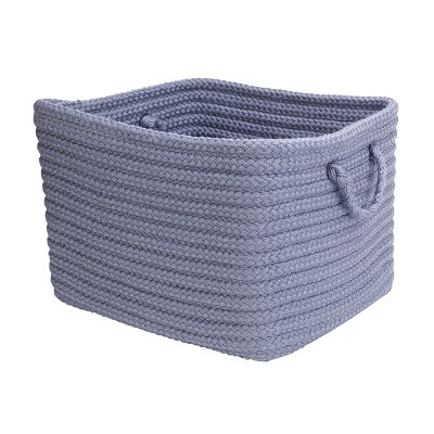 Colonial Mills Modern Farmhouse Braided Mudroom Storage - Violet 12"x10"x8" 100% Polypropylene Rectangle
