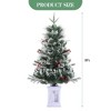 GustoWave Christmas Tree,3 Ft Pre-Lit Artificial Christmas Trees with Potted Base,Snow Flocked Small Christmas Tree,Christmas Decoration - 3 of 4